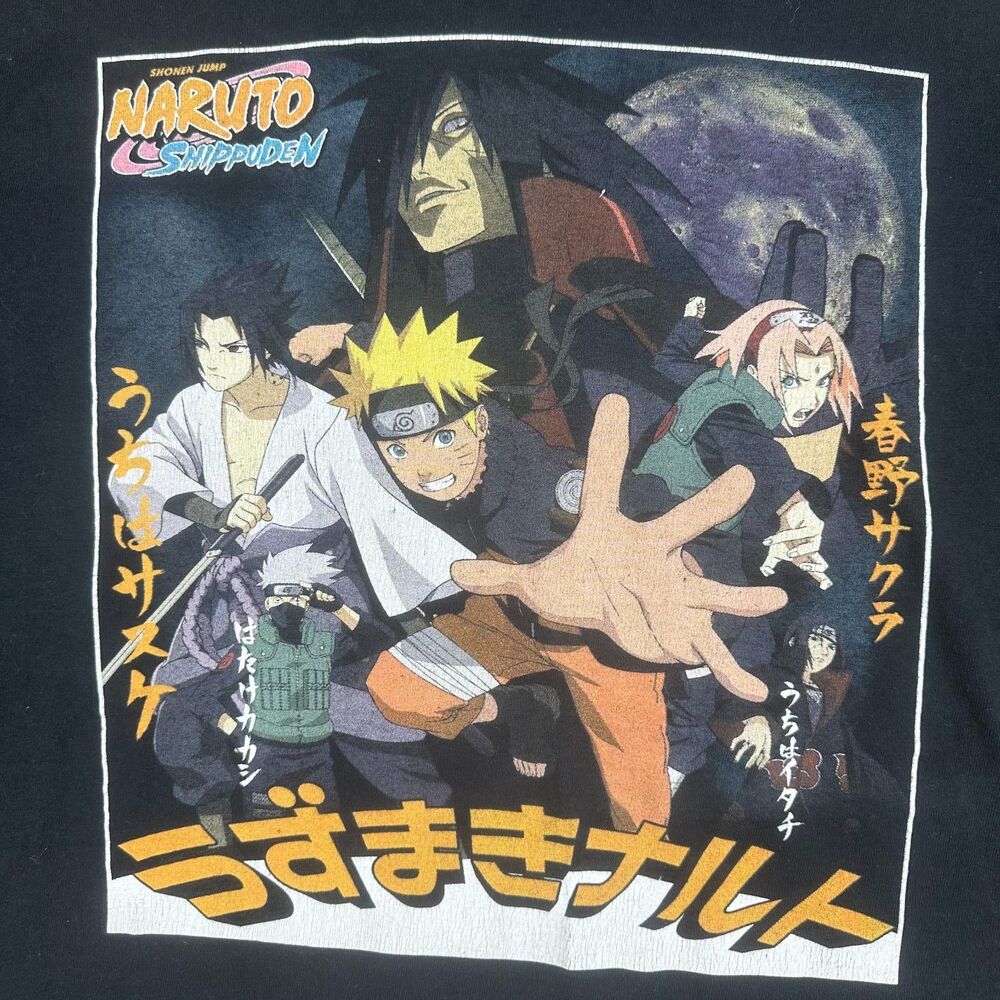 Naruto Shippuden Ripple Junction Men's Medium Black T-Shirt Anime Japan